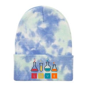 Man I Love Science Chemistry Set Tie Dye 12in Knit Beanie