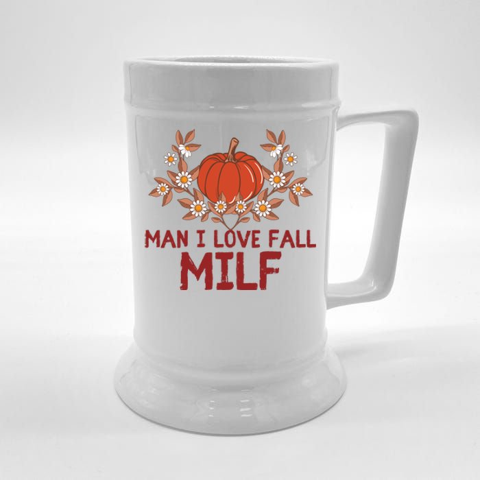 Man I Love Fall Funny Halloween Beer Stein