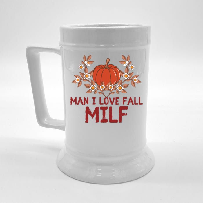 Man I Love Fall Funny Halloween Beer Stein