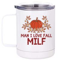 Man I Love Fall Funny Halloween 12 oz Stainless Steel Tumbler Cup