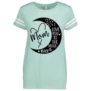 Mom I Love You To The Moon And Back I Love My Mom To The Moon Gift Enza Ladies Jersey Football T-Shirt