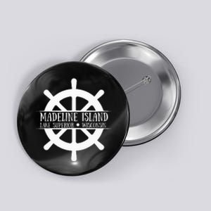 Madeline Island Lake Superior Wisconsin Ship Wheel Button