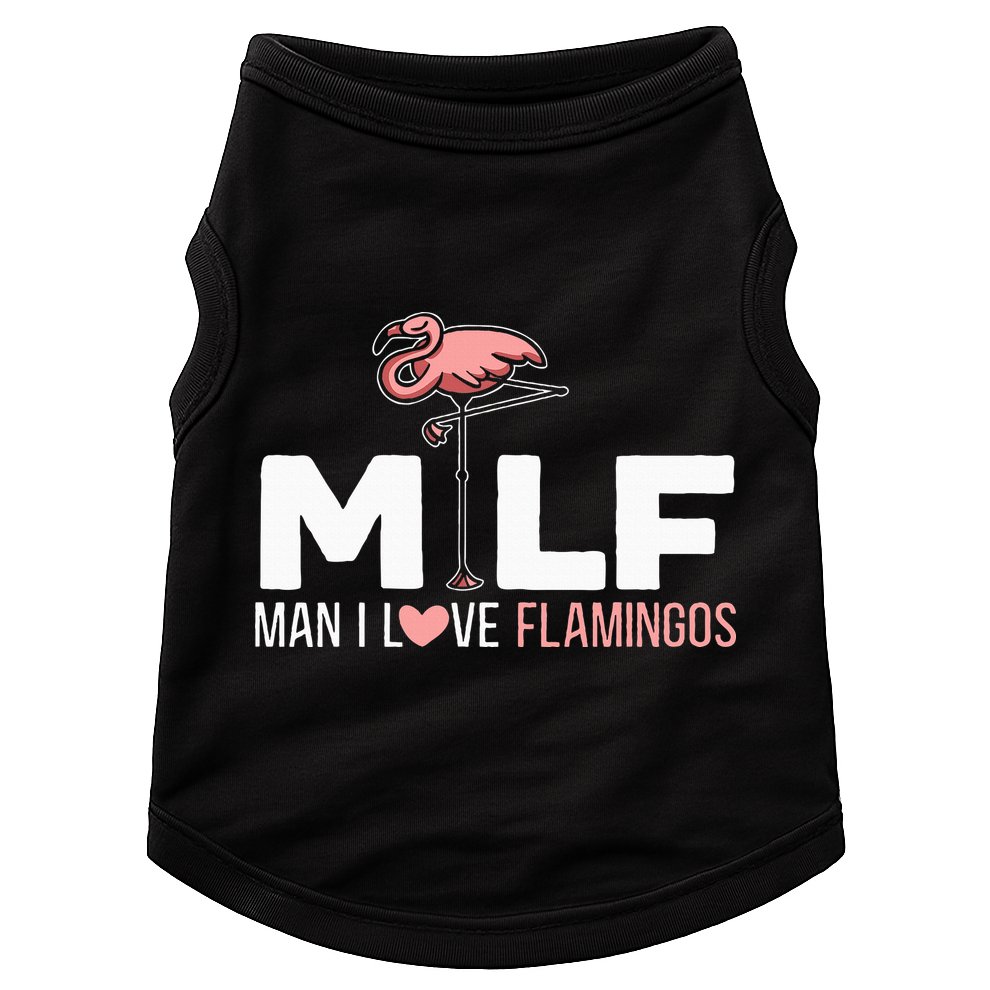 Man I Love Flamingos Bird Lover Summer Doggie Tank