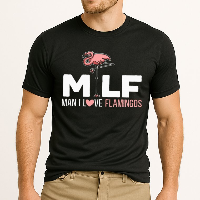 Man I Love Flamingos Bird Lover Summer Performance Shirt