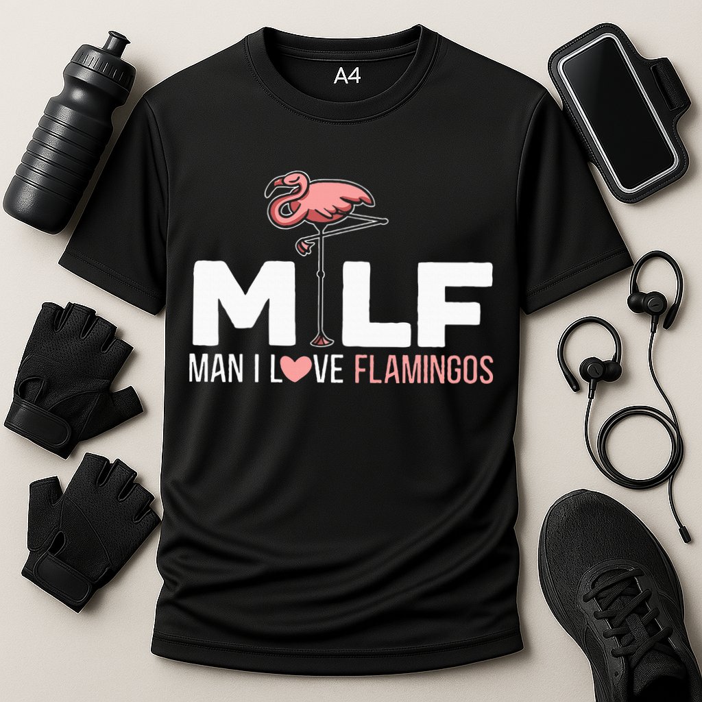 Man I Love Flamingos Bird Lover Summer Performance Shirt
