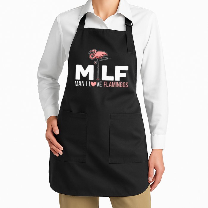 Man I Love Flamingos Bird Lover Summer Apron