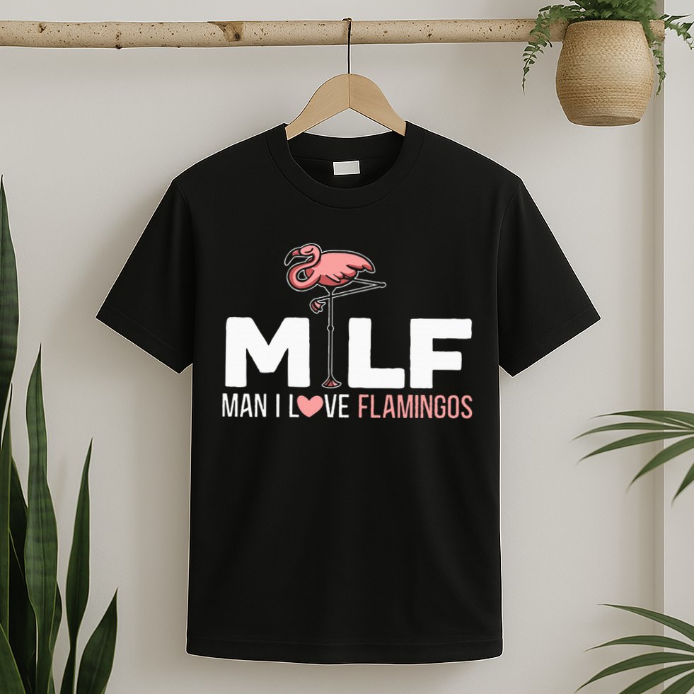 Man I Love Flamingos Bird Lover Summer T-Shirt