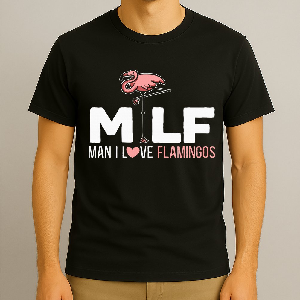 Man I Love Flamingos Bird Lover Summer T-Shirt