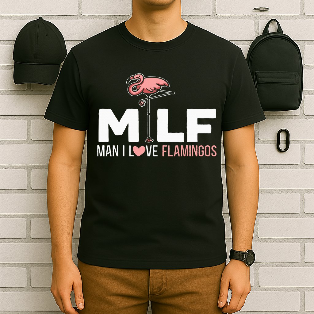 Man I Love Flamingos Bird Lover Summer T-Shirt
