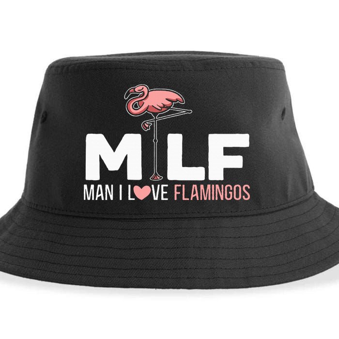 Man I Love Flamingos Bird Lover Summer Sustainable Bucket Hat