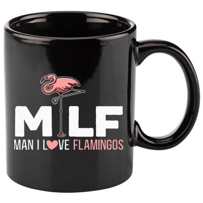 Man I Love Flamingos Bird Lover Summer 11oz C Handle Ceramic Mug