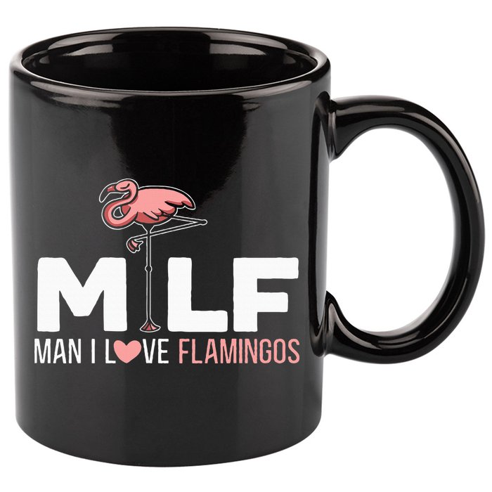 Man I Love Flamingos Bird Lover Summer 11oz C Handle Ceramic Mug