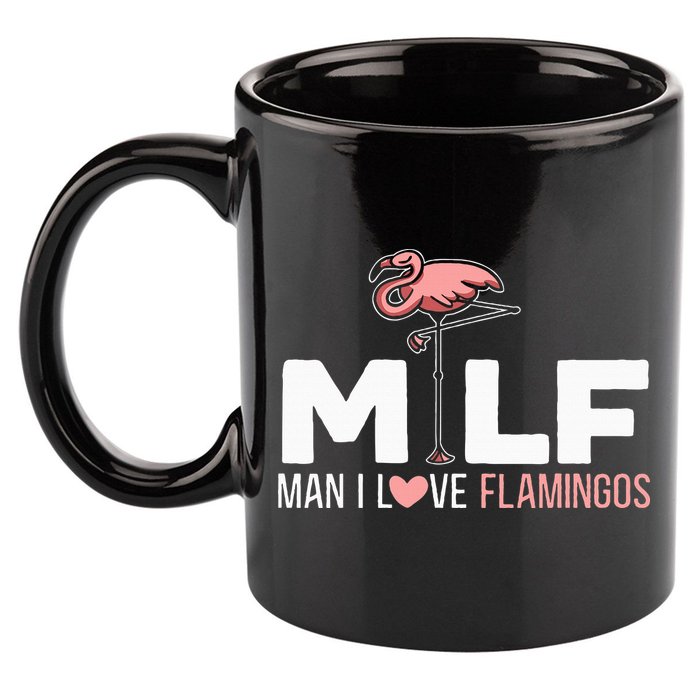 Man I Love Flamingos Bird Lover Summer 11oz C Handle Ceramic Mug