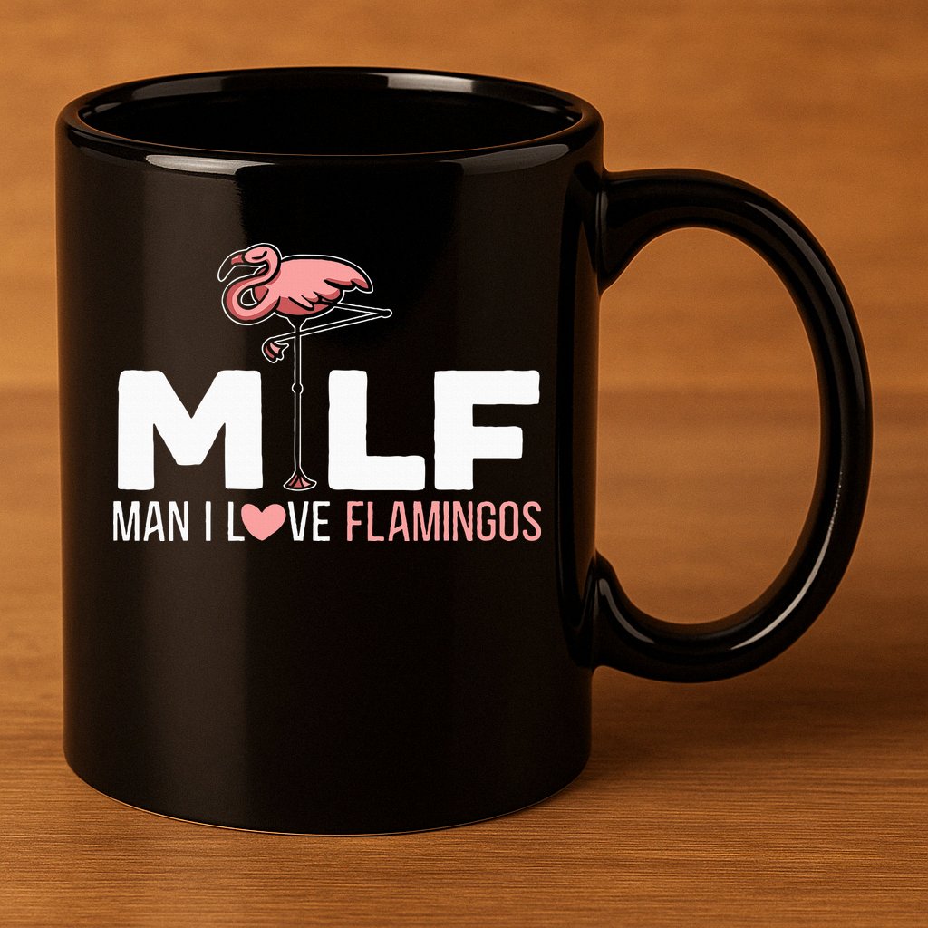Man I Love Flamingos Bird Lover Summer 11oz C Handle Ceramic Mug