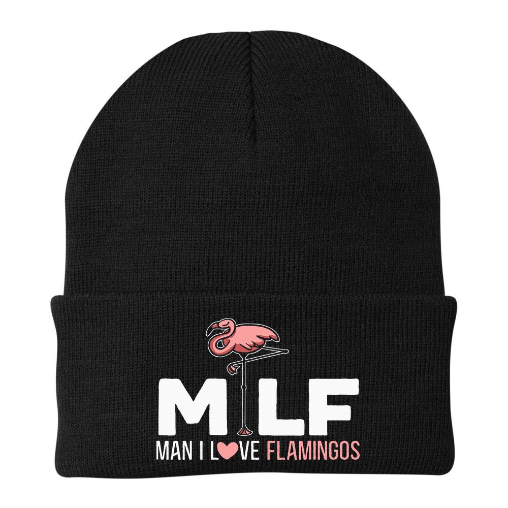 Man I Love Flamingos Bird Lover Summer Beanie