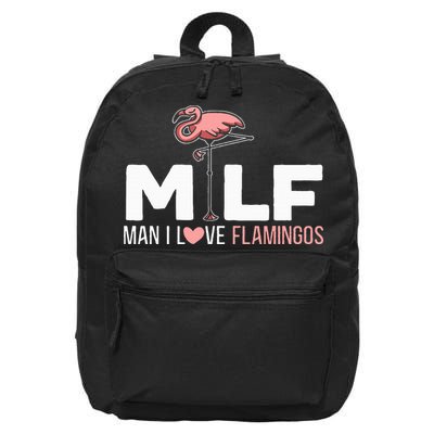 Man I Love Flamingos Bird Lover Summer 16 in Basic Backpack