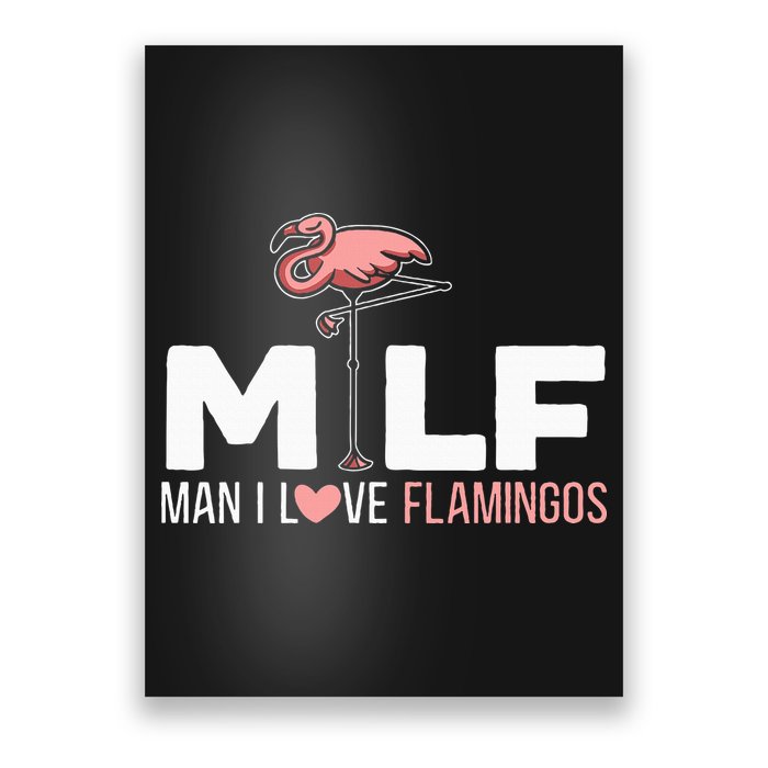 Man I Love Flamingos Bird Lover Summer Poster