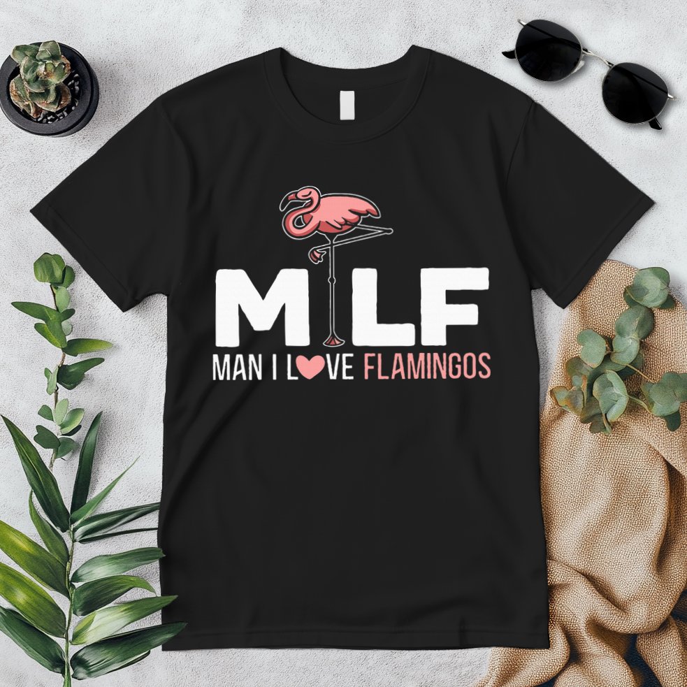 Man I Love Flamingos Bird Lover Summer Premium T-Shirt