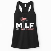 Man I Love Flamingos Bird Lover Summer Womens Tank Top