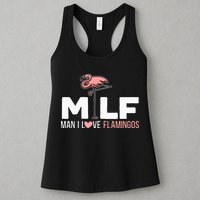 Man I Love Flamingos Bird Lover Summer Womens Tank Top