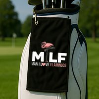 Man I Love Flamingos Bird Lover Summer Golf Towel
