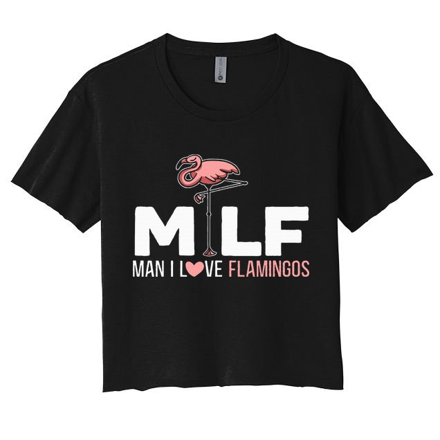 Man I Love Flamingos Bird Lover Summer Crop Top