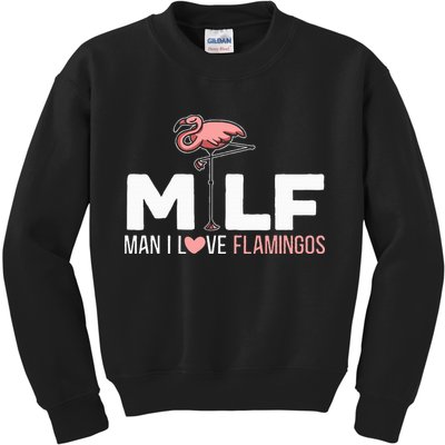 Man I Love Flamingos Bird Lover Summer Kids Sweatshirt