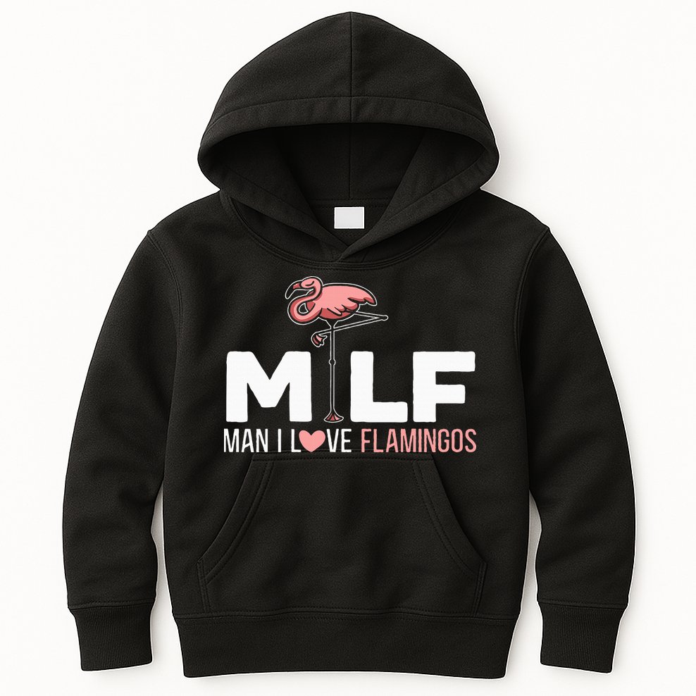 Man I Love Flamingos Bird Lover Summer Kids Hoodie