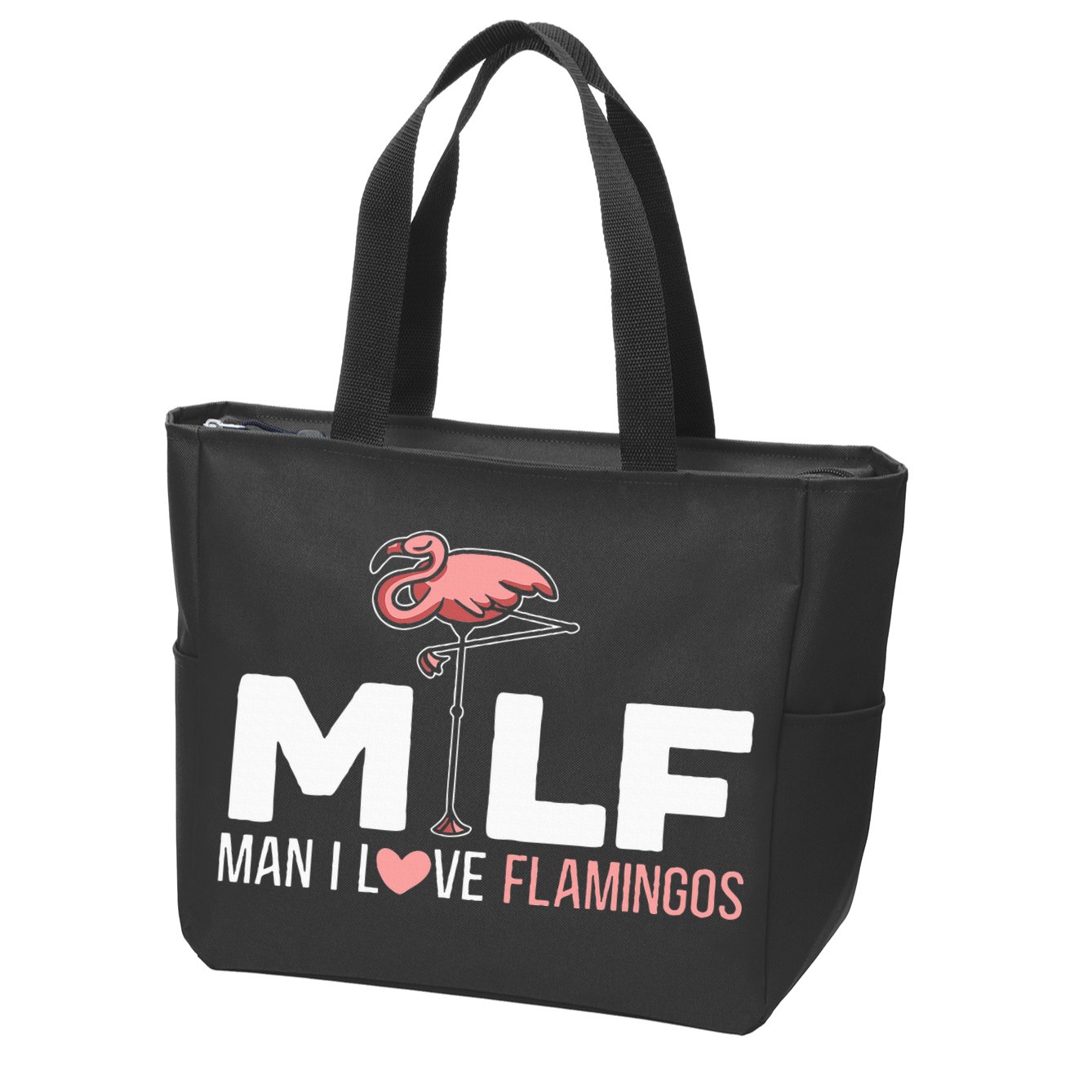Man I Love Flamingos Bird Lover Summer Zip Tote Bag