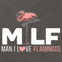 Man I Love Flamingos Bird Lover Summer Cotton Canvas Backpack