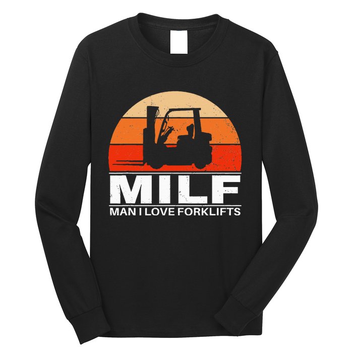 Man I Love Forklifts Vintage Long Sleeve Shirt