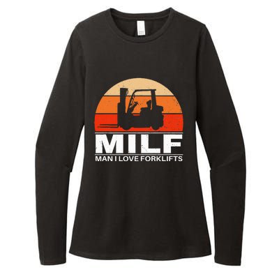 Man I Love Forklifts Vintage Womens CVC Long Sleeve Shirt