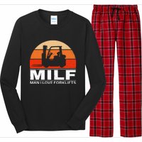 Man I Love Forklifts Vintage Long Sleeve Pajama Set