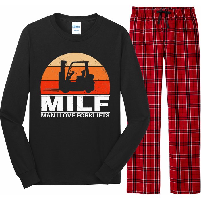 Man I Love Forklifts Vintage Long Sleeve Pajama Set