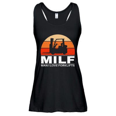 Man I Love Forklifts Vintage Ladies Essential Flowy Tank