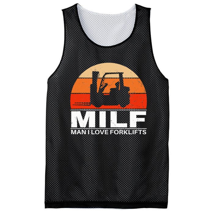 Man I Love Forklifts Vintage Mesh Reversible Basketball Jersey Tank