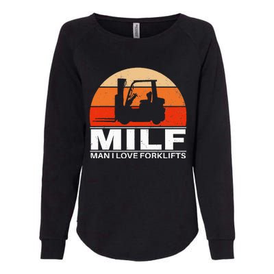 Man I Love Forklifts Vintage Womens California Wash Sweatshirt