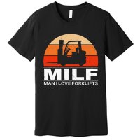 Man I Love Forklifts Vintage Premium T-Shirt