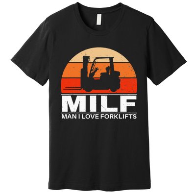 Man I Love Forklifts Vintage Premium T-Shirt