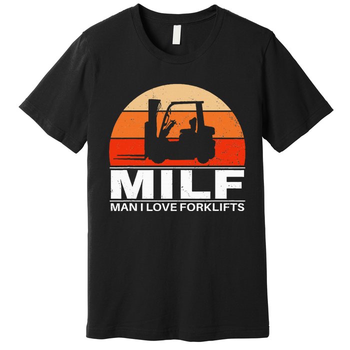 Man I Love Forklifts Vintage Premium T-Shirt