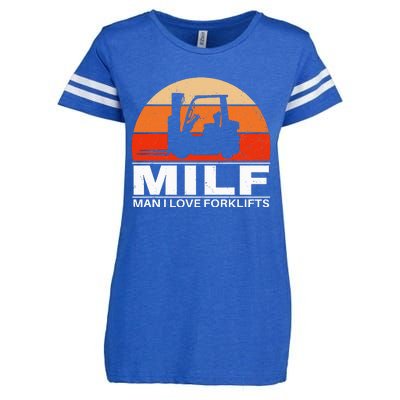 Man I Love Forklifts Vintage Enza Ladies Jersey Football T-Shirt