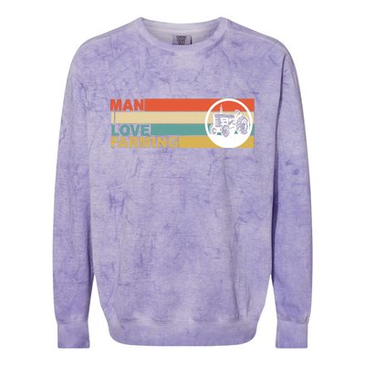 Man I Love Farming Colorblast Crewneck Sweatshirt