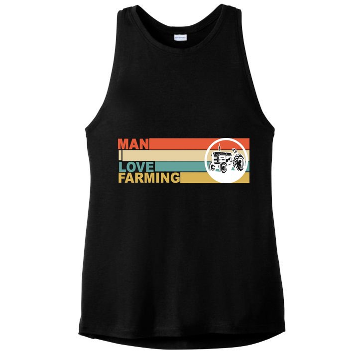 Man I Love Farming Ladies PosiCharge Tri-Blend Wicking Tank