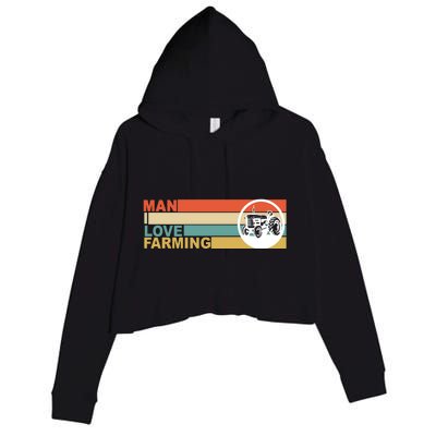 Man I Love Farming Crop Fleece Hoodie