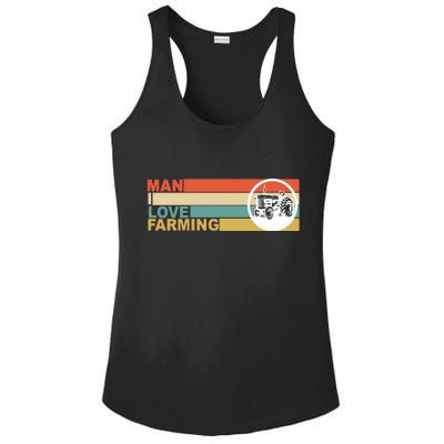 Man I Love Farming Ladies PosiCharge Competitor Racerback Tank