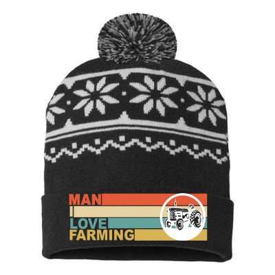 Man I Love Farming USA-Made Snowflake Beanie