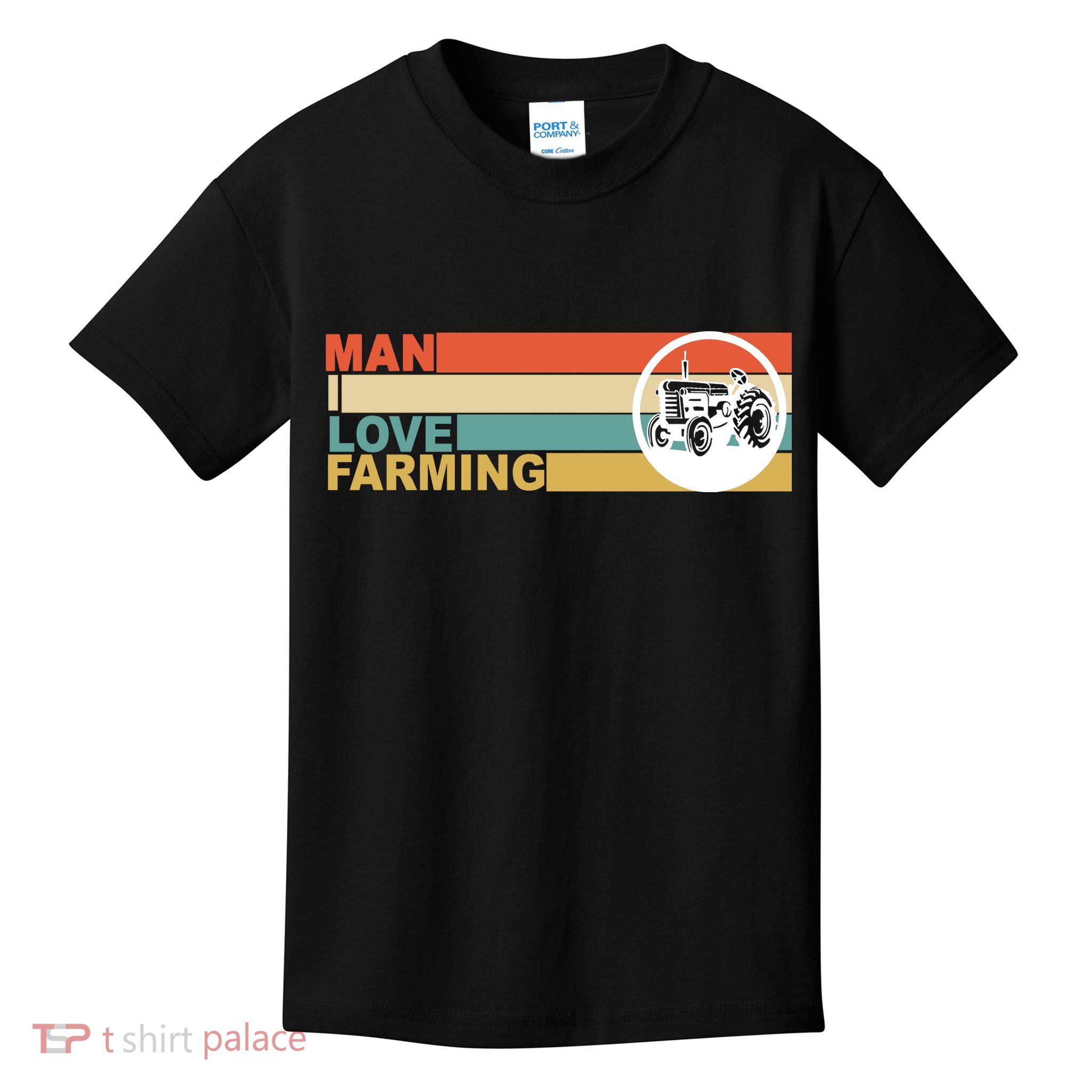 Man I Love Farming Kids T-Shirt
