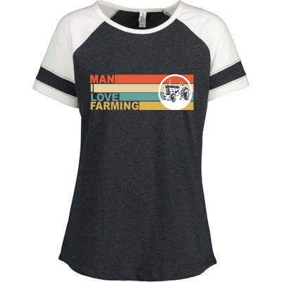 Man I Love Farming Enza Ladies Jersey Colorblock Tee