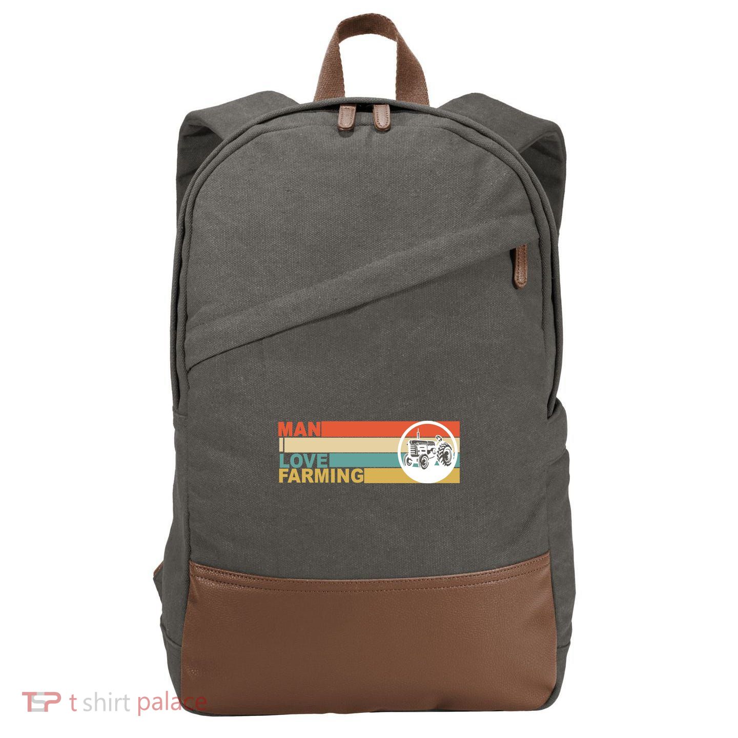 Man I Love Farming Cotton Canvas Backpack