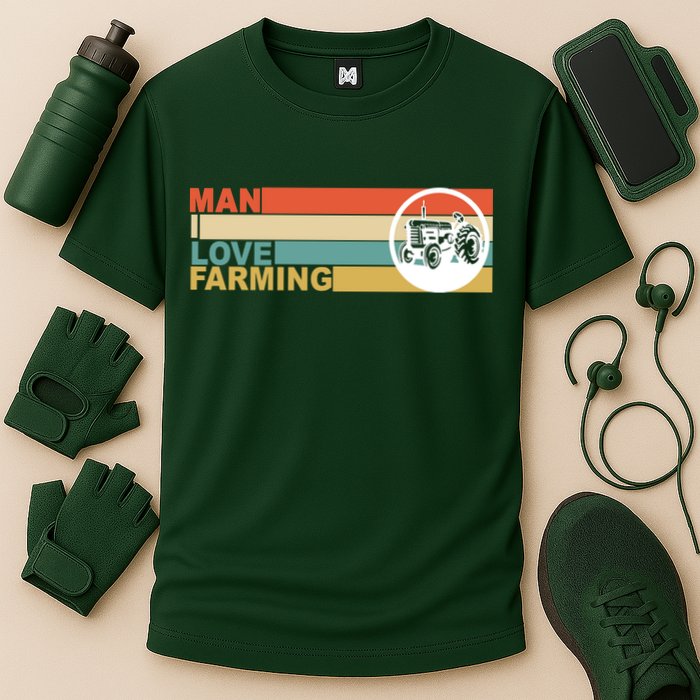 Man I Love Farming Cooling Performance Crew T-Shirt